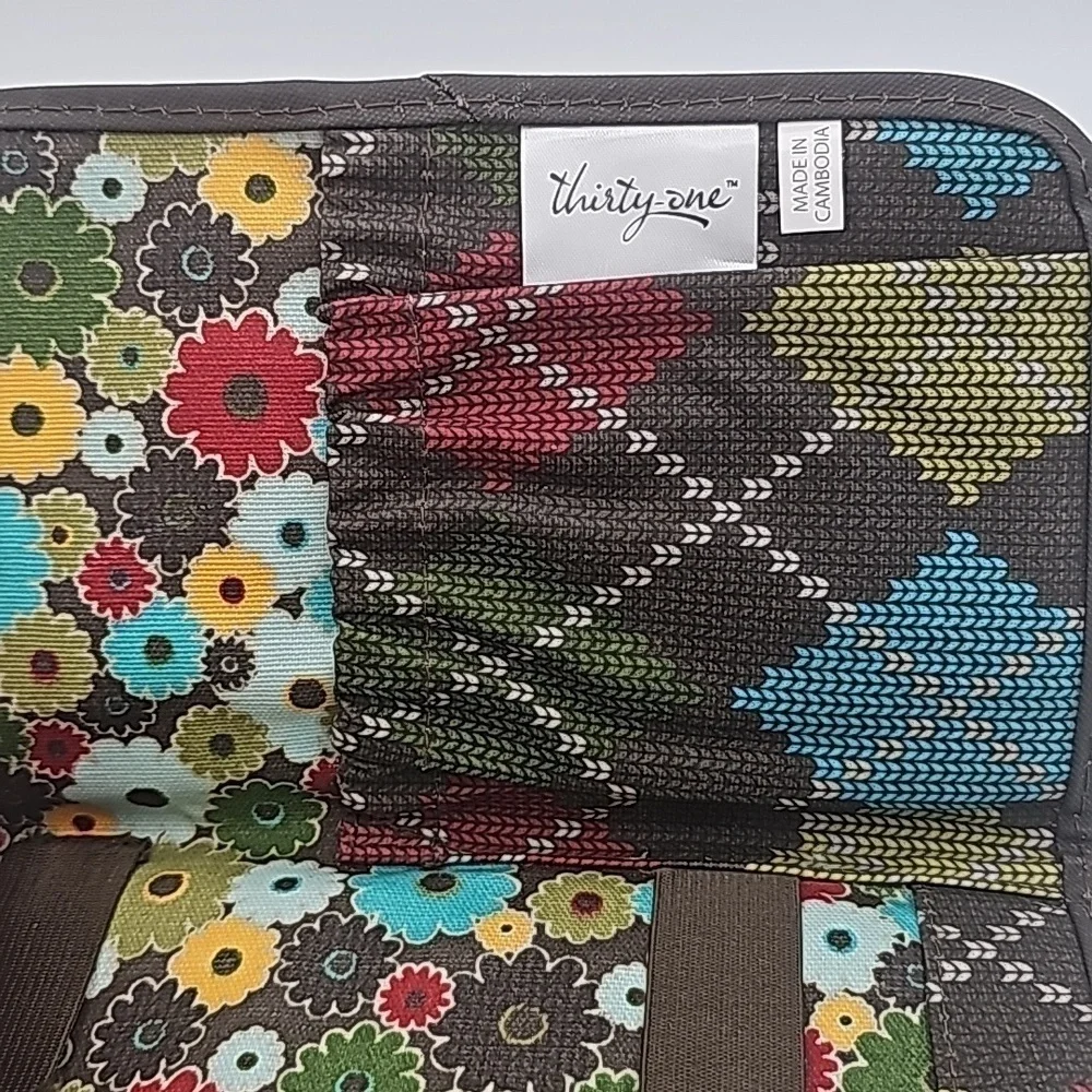 Thirty-one Trifold Floral/Argyle Planner Organizer